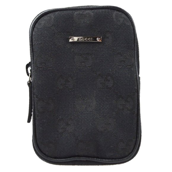 Authenticity guaranteed Gucci GG Pattern Multi Pouch Bag Black Canvas - Picture 1 of 9